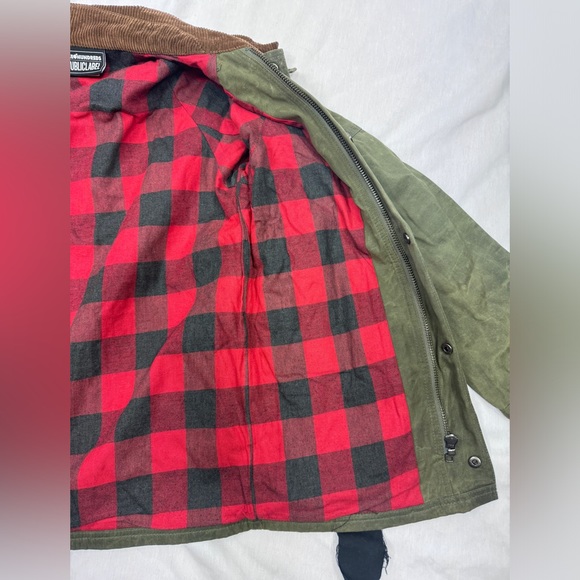 The Hundreds x Public Label Field Jacket Waxed Cotton Plaid Lined Corduroy Zip S - Picture 14 of 16